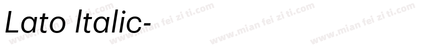 Lato ltalic字体转换